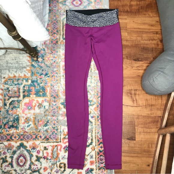 Lululemon Wunder Under Leggings Reversible Plum 6 - Picture 6 of 16